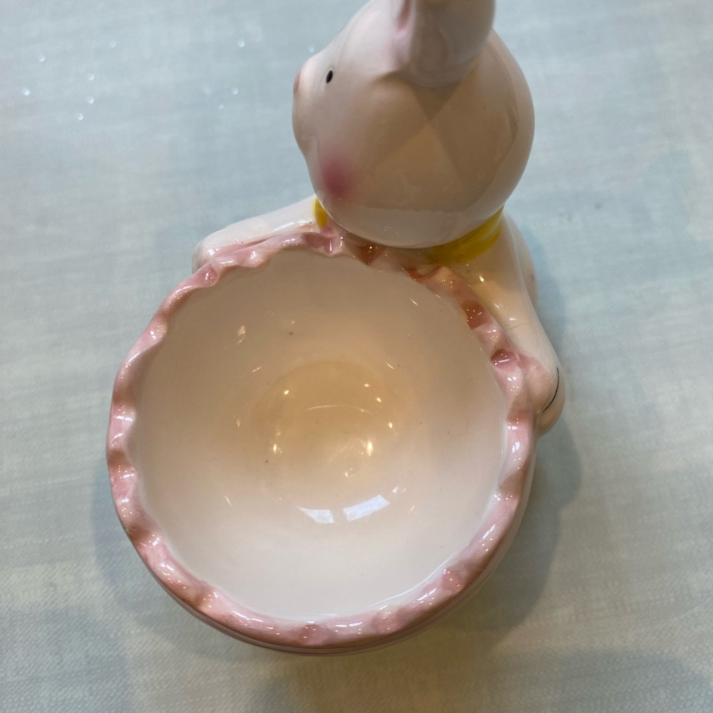 Colorful Bunny Figurine Set with Egg Holder - Picture 6 of 10